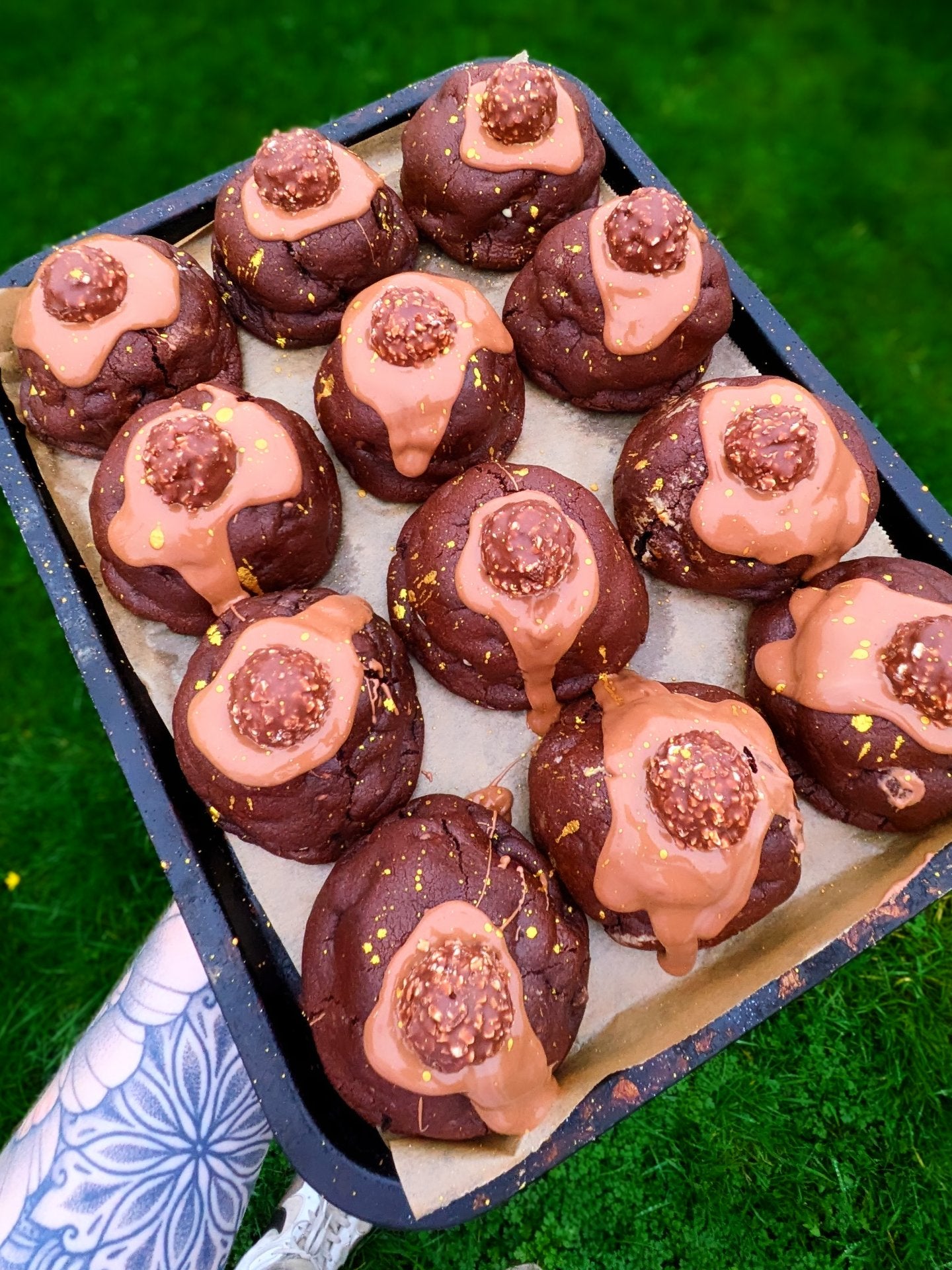 FERRERO ROCHER & NUTELLA STUFFED COOKIE