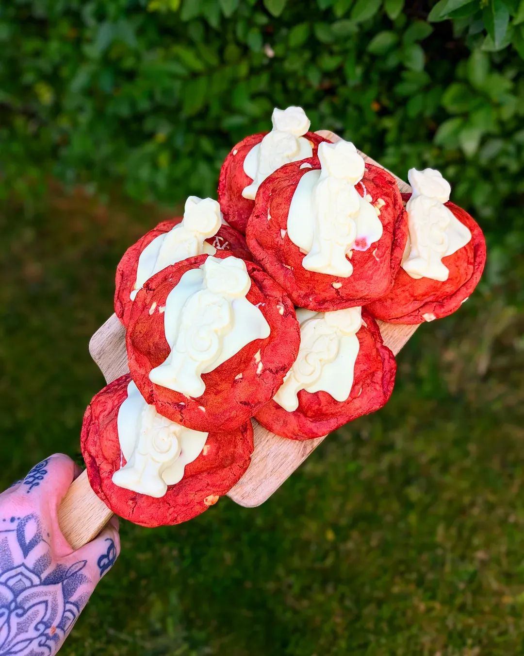 RED VELVET MILKY BAR COOKIES