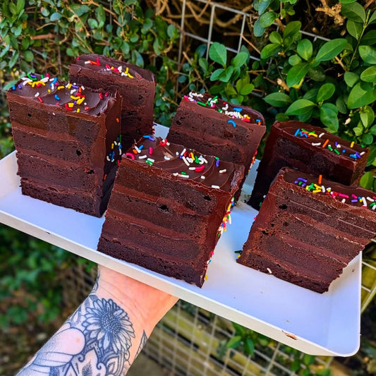 FUNFETTI BROWNIE CAKE