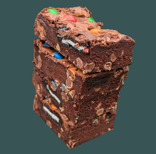 CHOCOLATE M&M AND OREO BROWNIES