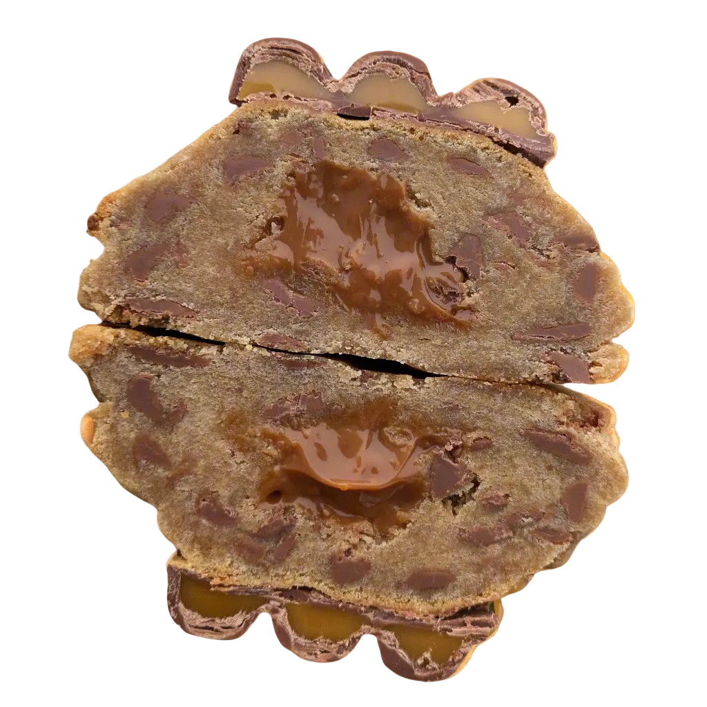 DAIRY MILK CARAMEL STUFFED COOKIE