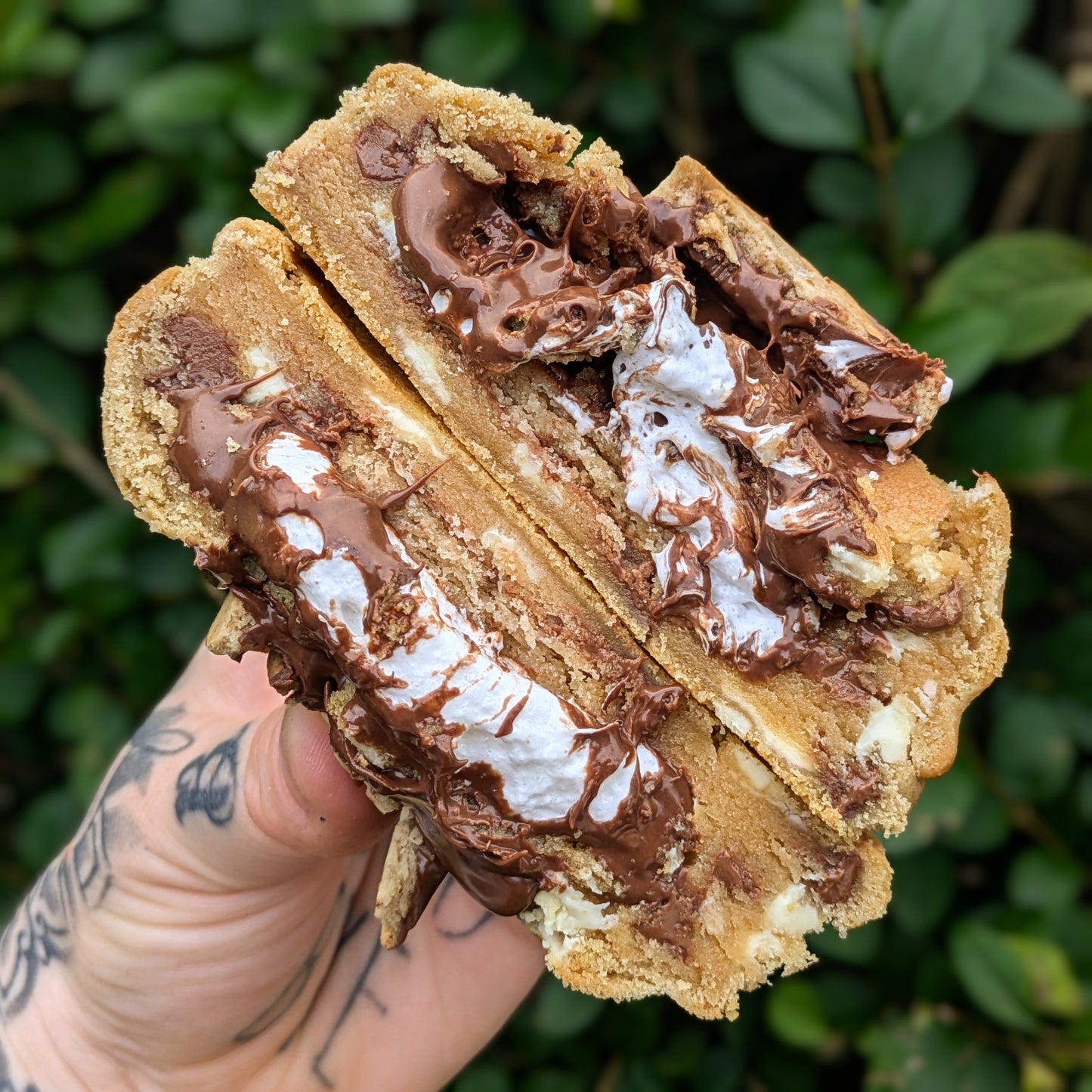 NUTELLA S'MORES STUFFED COOKIE