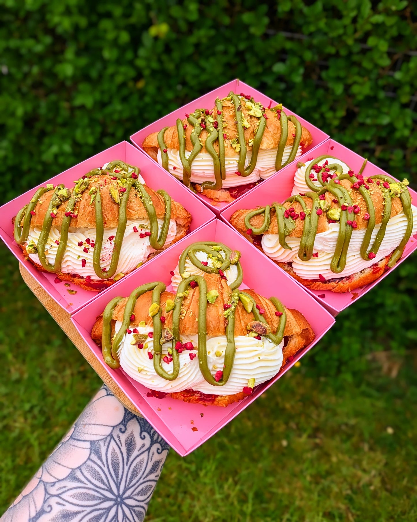 PISTACHIO AND RASPBERRY CHEESECAKE CROISSANT (COLLECTION ONLY)